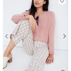 Madewell Emmet wideleg crop rainbow windowpane